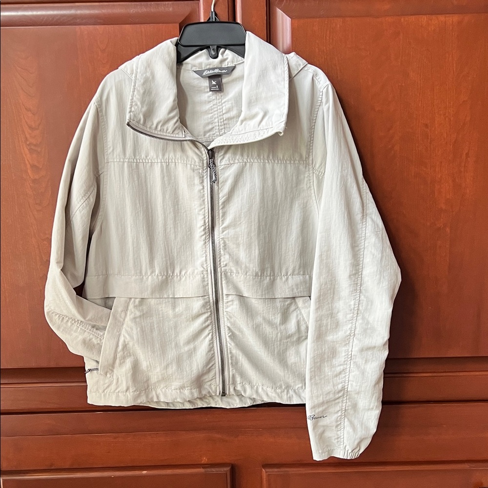 Eddie Bauer Light Gray Zip Front Jacket